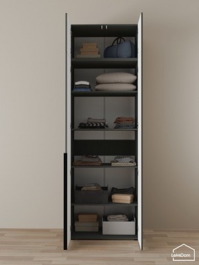 Шкаф с антресолью Linnea MHR-2A-2 2450х800х510 (Графит-М 11.1.25) в Коротчаево - korotchaevo.mebel24.online | фото 4