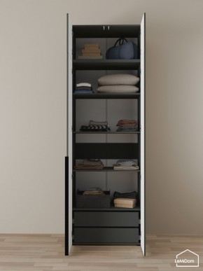 Шкаф с антресолью Linnea MHR-2A-3 2450х800х510 (Графит-М 11.1.25) в Коротчаево - korotchaevo.mebel24.online | фото 5