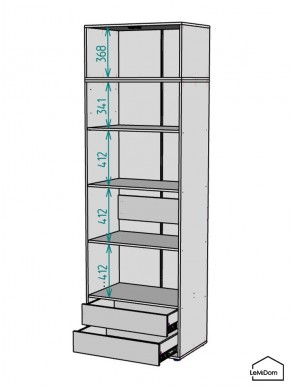 Шкаф с антресолью Linnea MHR-2A-4 2450х800х510 (Белый-М 11.1.1) в Коротчаево - korotchaevo.mebel24.online | фото 3
