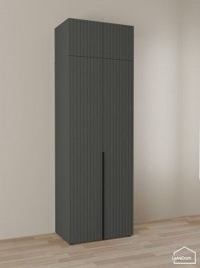 Шкаф с антресолью Linnea MHR-2A-4 2450х800х510 (Графит-М 11.1.25) в Коротчаево - korotchaevo.mebel24.online | фото