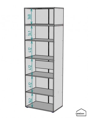 Шкаф с антресолью Linnea MHR-2POA-2 2450х800х510 (Белый-М 11.1.2) в Коротчаево - korotchaevo.mebel24.online | фото 3