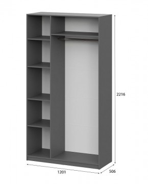 Шкаф ШК-5 (1200) Графит серый в Коротчаево - korotchaevo.mebel24.online | фото 5