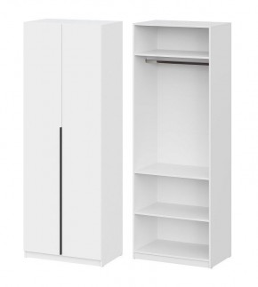 Шкаф ШК-5 + 2 полки (800) Белый текстурный в Коротчаево - korotchaevo.mebel24.online | фото