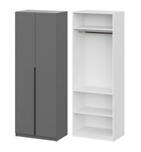 Шкаф ШК-5 + 2 полки (800) Графит серый в Коротчаево - korotchaevo.mebel24.online | фото