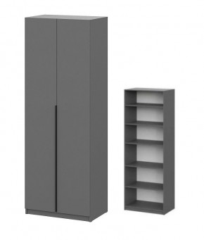 Шкаф ШК-5 + 4 полки (800) Графит в Коротчаево - korotchaevo.mebel24.online | фото 1