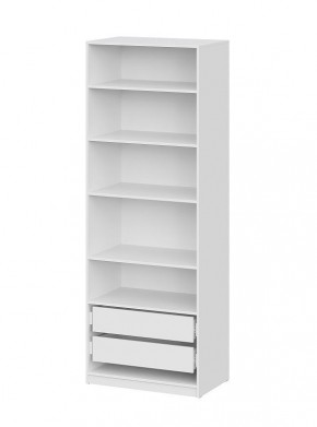 Шкаф ШК-5 + 4 полки + ящики (800) Белый текстурный в Коротчаево - korotchaevo.mebel24.online | фото