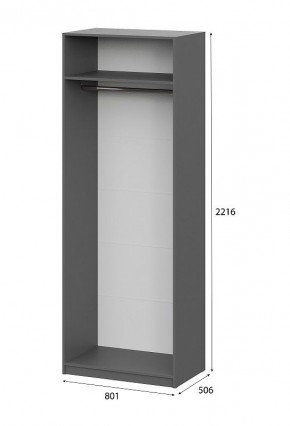 Шкаф ШК-5 (800) Графит серый в Коротчаево - korotchaevo.mebel24.online | фото 5