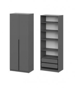 Шкаф ШК-5 + 4 полки + ящики (800) Графит в Коротчаево - korotchaevo.mebel24.online | фото