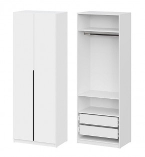 Шкаф ШК-5 + 2 полки + ящики (800) Белый текстурный в Коротчаево - korotchaevo.mebel24.online | фото