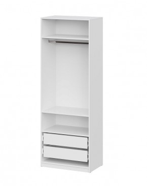 Шкаф ШК-5 + 2 полки + ящики (800) Белый текстурный в Коротчаево - korotchaevo.mebel24.online | фото 3