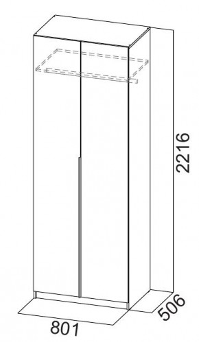 Шкаф ШК-5 + 2 полки + ящики (800) Графит в Коротчаево - korotchaevo.mebel24.online | фото 5