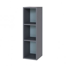 Шкаф Сириния навесной открытый серый графит/МДФ бриз в Коротчаево - korotchaevo.mebel24.online | фото