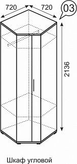 Шкаф угловой Ното в Коротчаево - korotchaevo.mebel24.online | фото 3