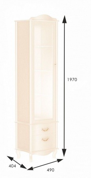 Шкаф-витрина Джульетта в Коротчаево - korotchaevo.mebel24.online | фото 2