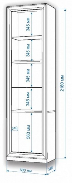 Шкаф-витрина Нобиле ВтВ-ФСД-ФГК в Коротчаево - korotchaevo.mebel24.online | фото 2