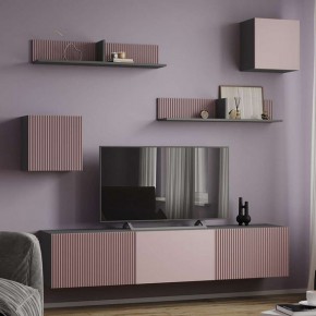 Сириния Куб 2 серый графит/МДФ пудра в Коротчаево - korotchaevo.mebel24.online | фото 3