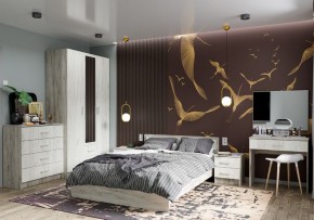 Спальня Гармония Дуб крафт серый/Дуб крафт белый в Коротчаево - korotchaevo.mebel24.online | фото 1