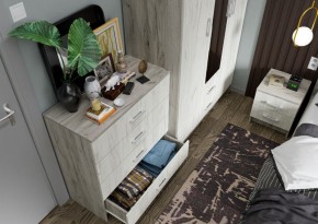 Спальня Гармония Дуб крафт серый/Дуб крафт белый в Коротчаево - korotchaevo.mebel24.online | фото 9