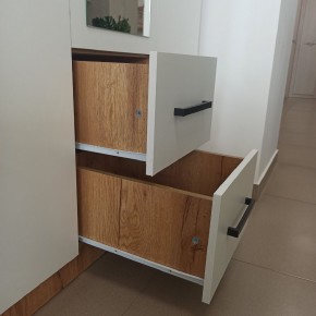 Спальный гарнитур Евро (модульный) Крафт/Белый в Коротчаево - korotchaevo.mebel24.online | фото 29
