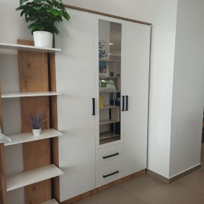 Спальный гарнитур Евро (модульный) Крафт/Белый в Коротчаево - korotchaevo.mebel24.online | фото 33