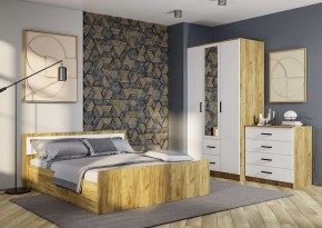 Спальный гарнитур Евро (модульный) Крафт/Белый в Коротчаево - korotchaevo.mebel24.online | фото 7