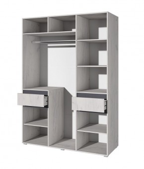 Спальный гарнитур Лиана (Дуб Крафт Белый/Графит) в Коротчаево - korotchaevo.mebel24.online | фото 13