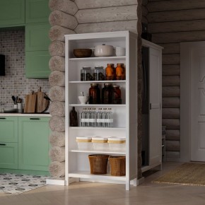 Стеллаж 00 Кантри, массив сосны, цвет белый в Коротчаево - korotchaevo.mebel24.online | фото 4
