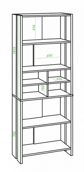 Стеллаж Домино Lite СТЛ-ОВХ В в Коротчаево - korotchaevo.mebel24.online | фото 2