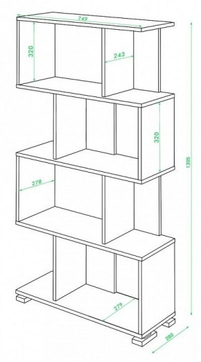 Стеллаж Домино нельсон СЛ-5-4 в Коротчаево - korotchaevo.mebel24.online | фото 2