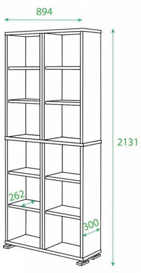 Стеллаж Домино ПУ-30-1 в Коротчаево - korotchaevo.mebel24.online | фото 2