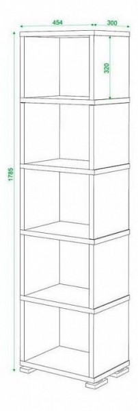 Стеллаж Домино СБ-15/5 в Коротчаево - korotchaevo.mebel24.online | фото 2