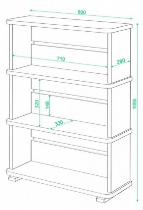 Стеллаж Домино СБ-25/3 в Коротчаево - korotchaevo.mebel24.online | фото 3