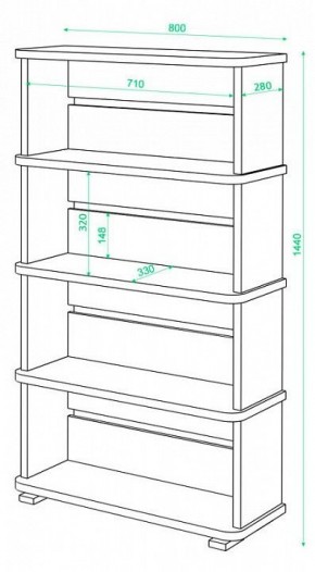 Стеллаж Домино СБ-25/4 в Коротчаево - korotchaevo.mebel24.online | фото 3