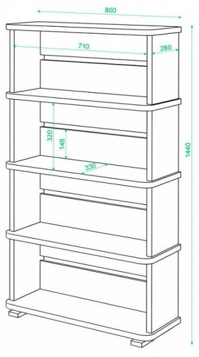 Стеллаж Домино СБ-25/4 в Коротчаево - korotchaevo.mebel24.online | фото 2