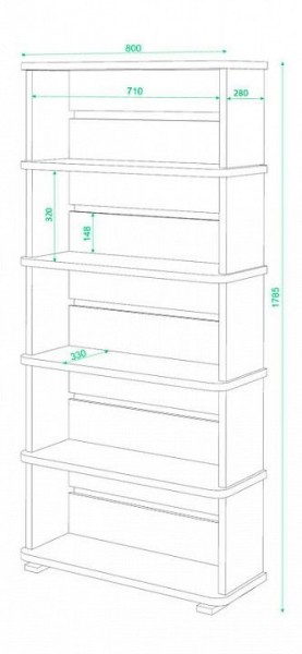 Стеллаж Домино СБ-25/5 в Коротчаево - korotchaevo.mebel24.online | фото 2