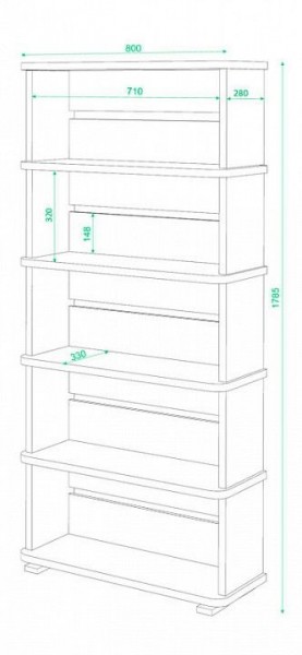 Стеллаж Домино СБ-25/5 в Коротчаево - korotchaevo.mebel24.online | фото 2