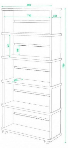 Стеллаж Домино СБ-25/5 в Коротчаево - korotchaevo.mebel24.online | фото 3