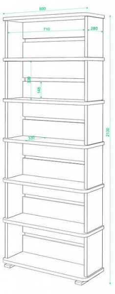 Стеллаж Домино СБ-25/6 в Коротчаево - korotchaevo.mebel24.online | фото 2