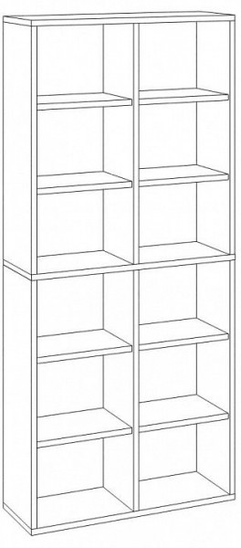 Стеллаж Домино СУ(ш2в2) в Коротчаево - korotchaevo.mebel24.online | фото 3