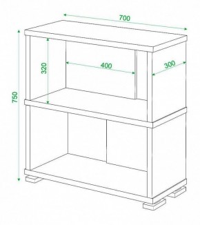 Стеллаж книжный Домино нельсон СБ-10_2 в Коротчаево - korotchaevo.mebel24.online | фото 4