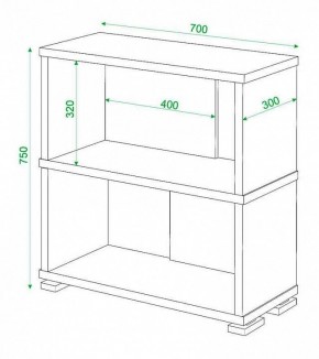 Стеллаж книжный Домино нельсон СБ-10_2 в Коротчаево - korotchaevo.mebel24.online | фото 3