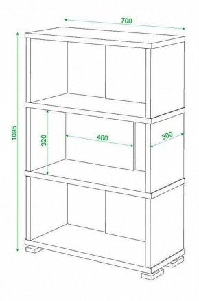 Стеллаж книжный Домино нельсон СБ-10_3 в Коротчаево - korotchaevo.mebel24.online | фото 3