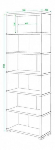 Стеллаж книжный Домино СБ-10_6 в Коротчаево - korotchaevo.mebel24.online | фото 2
