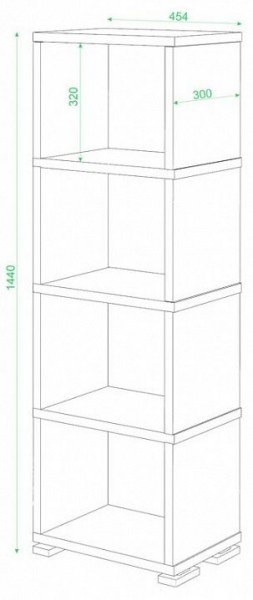 Стеллаж-колонка Домино СБ-15/4 в Коротчаево - korotchaevo.mebel24.online | фото 3