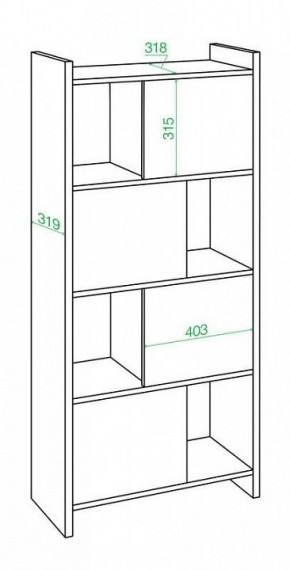 Стеллаж комбинированный Домино Лайт СТЛ-3В в Коротчаево - korotchaevo.mebel24.online | фото 2