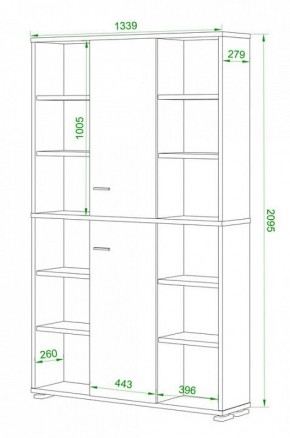 Стеллаж комбинированный Домино ПУ-40-2 в Коротчаево - korotchaevo.mebel24.online | фото 2