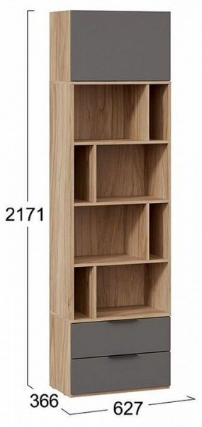 Стеллаж комбинированный Порто Исп. 2 ТД-393.07.20 в Коротчаево - korotchaevo.mebel24.online | фото 5