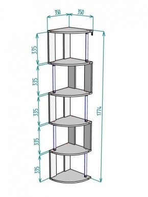 Стеллаж Maria S113-MA (Дуб Сонома) в Коротчаево - korotchaevo.mebel24.online | фото 3