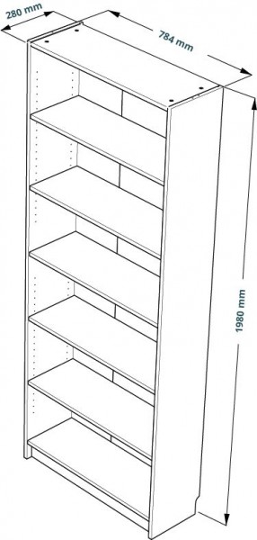 Стеллаж Варма 80, высокий с шестью полками, цвет белый в Коротчаево - korotchaevo.mebel24.online | фото 3