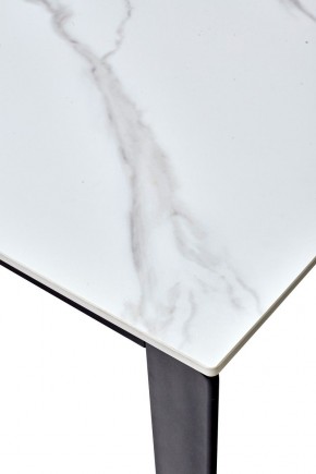 Стол CORNER 120 MATT WHITE MARBLE SOLID CERAMIC / BLACK, ®DISAUR в Коротчаево - korotchaevo.mebel24.online | фото 3